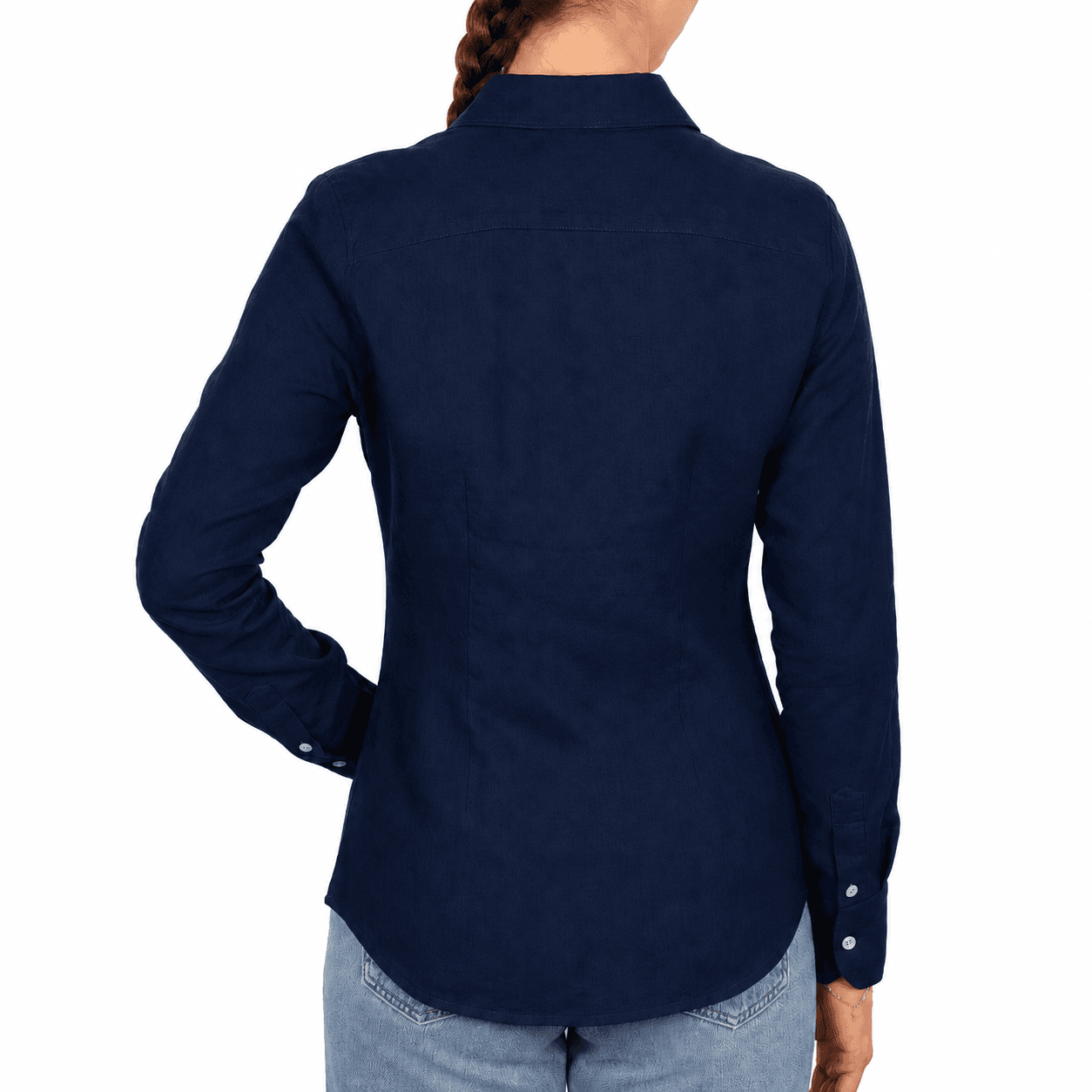 Camicia lino blu notte