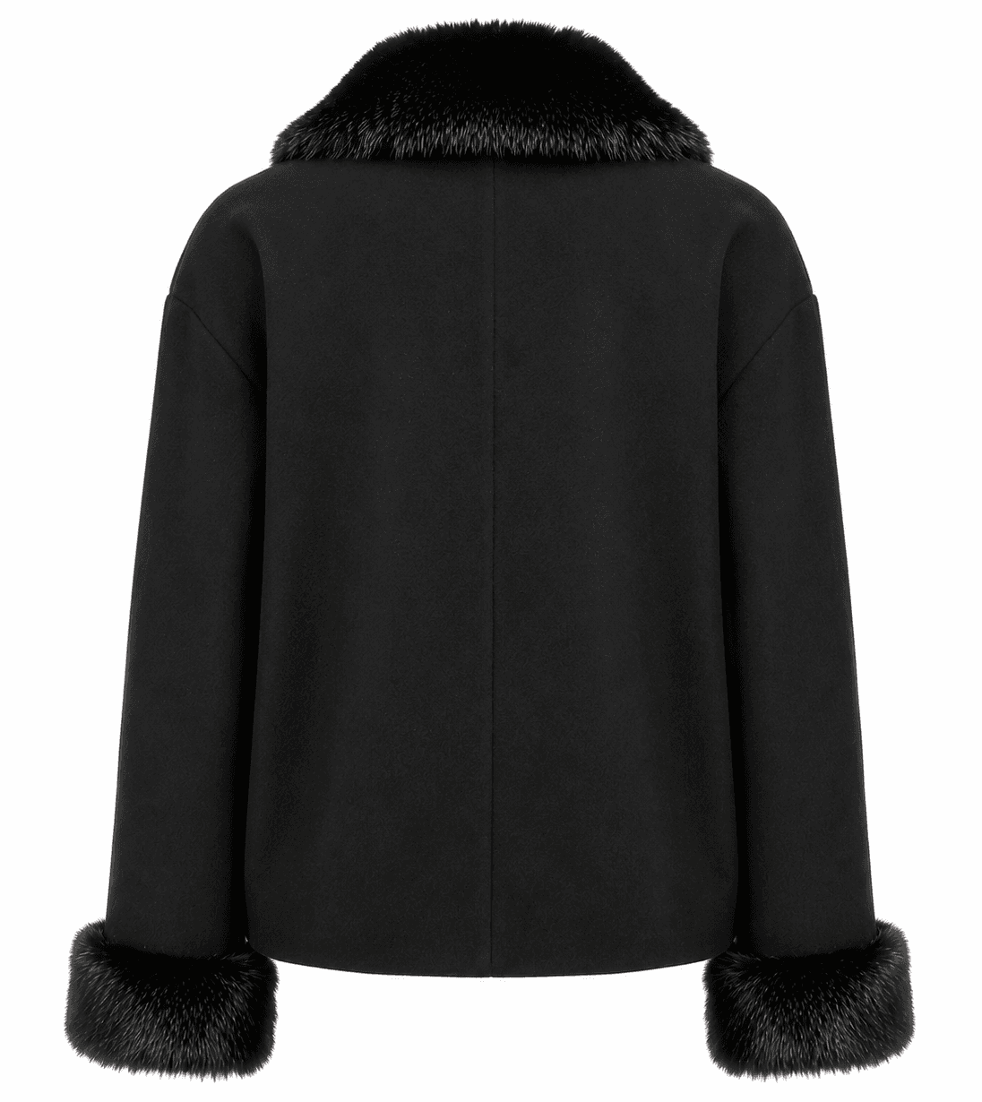 Cappotto corto pelliccia nero