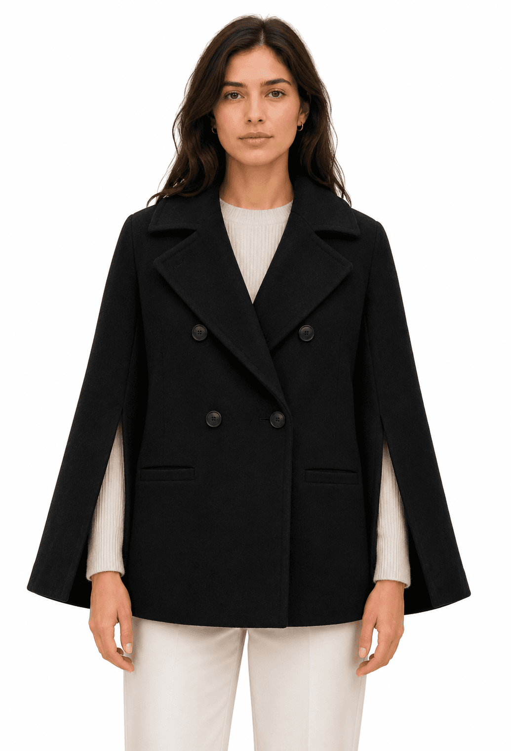 Peacoat doppiopetto taglio kimono
