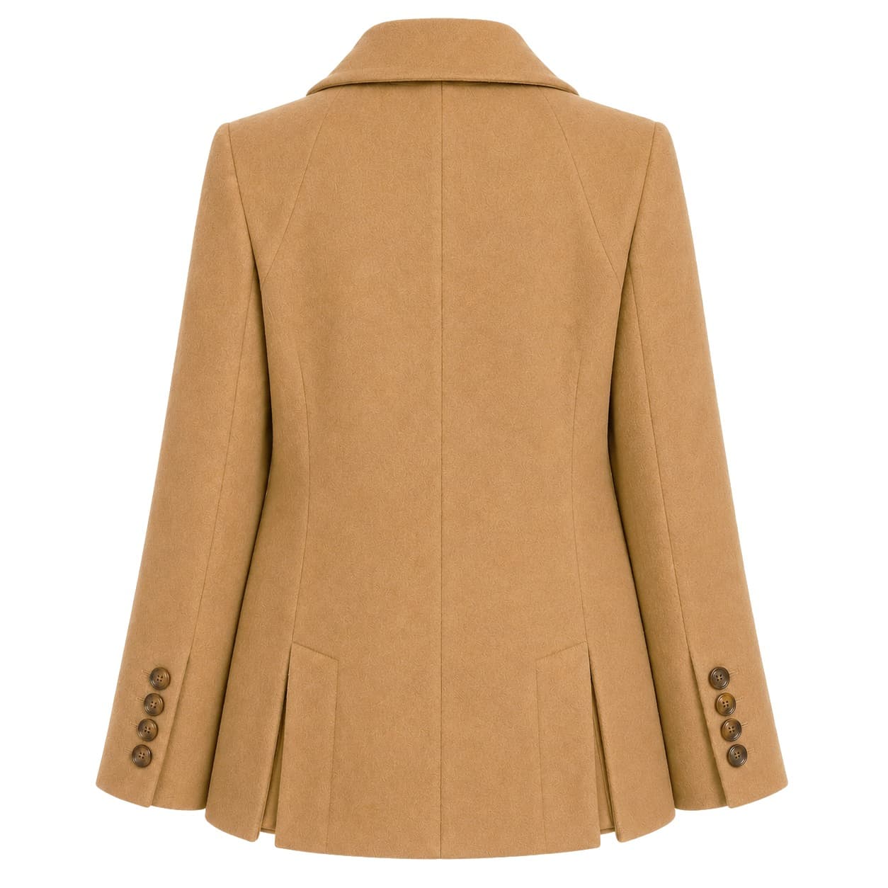 Cappotto corto doppiopetto cammello
