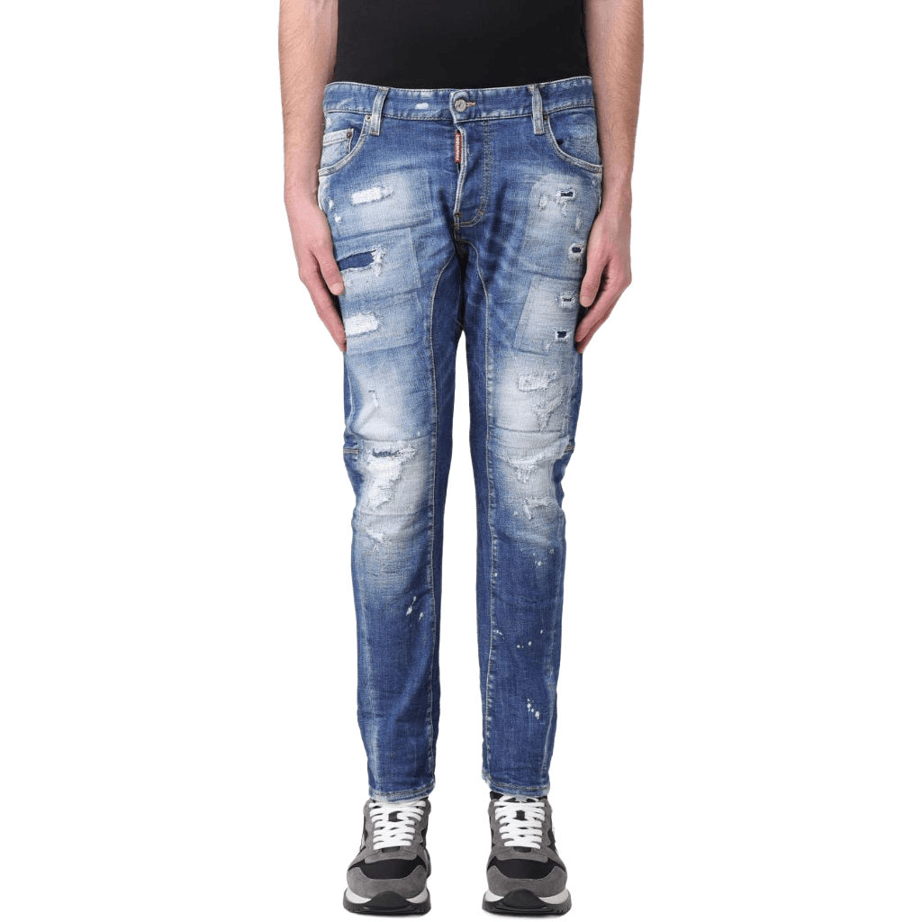 Denim tidy biker jeans