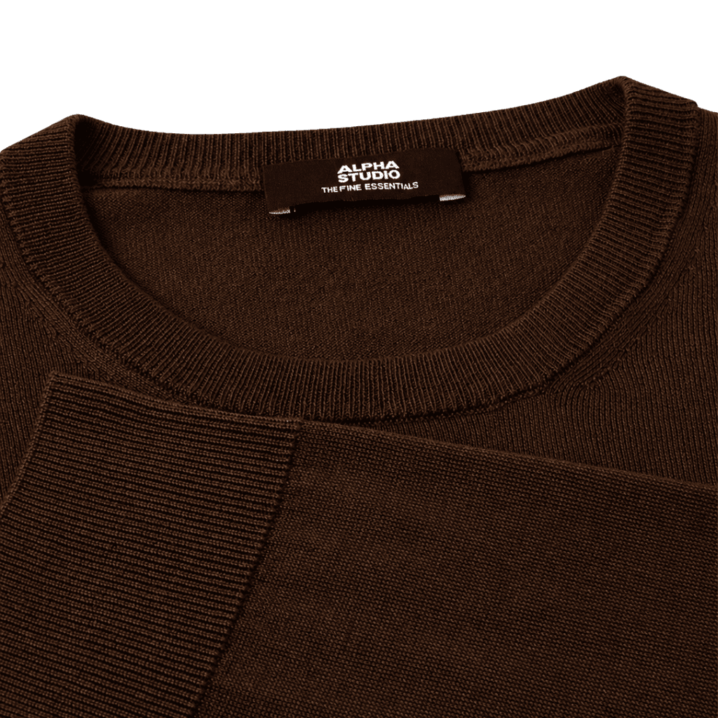 Maglia girocollo seta e cashmere