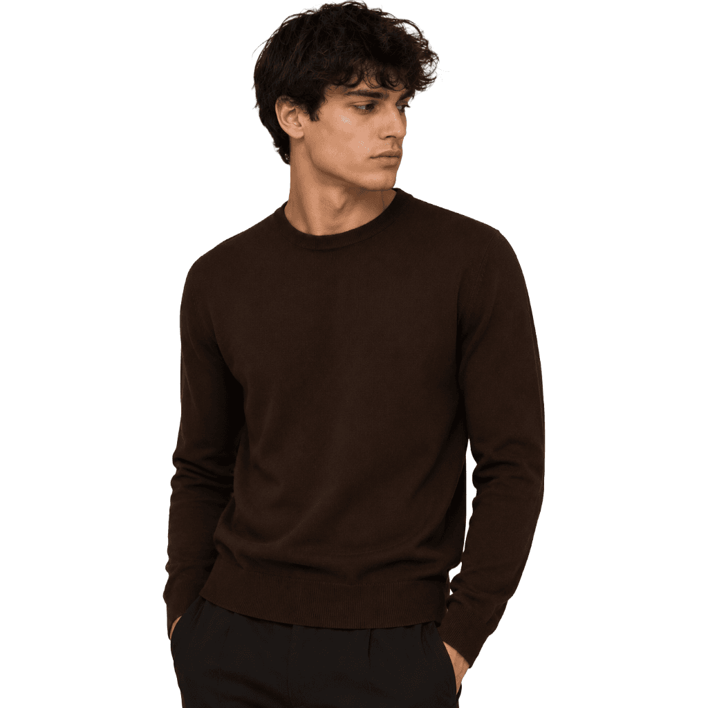 Maglia girocollo seta e cashmere