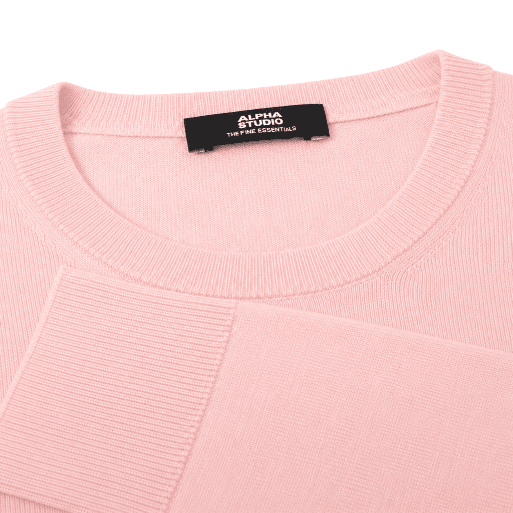Maglia girocollo seta e cashmere