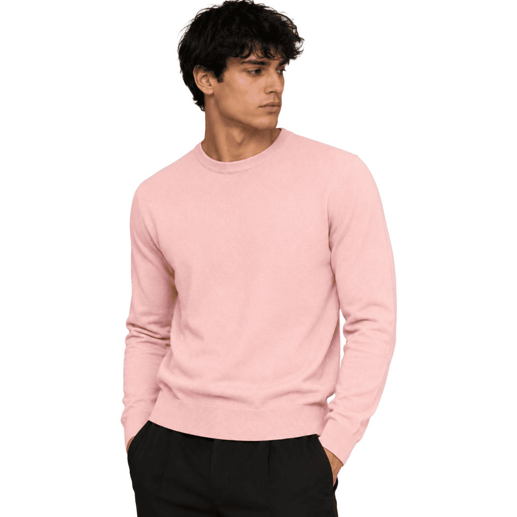 Maglia girocollo seta e cashmere