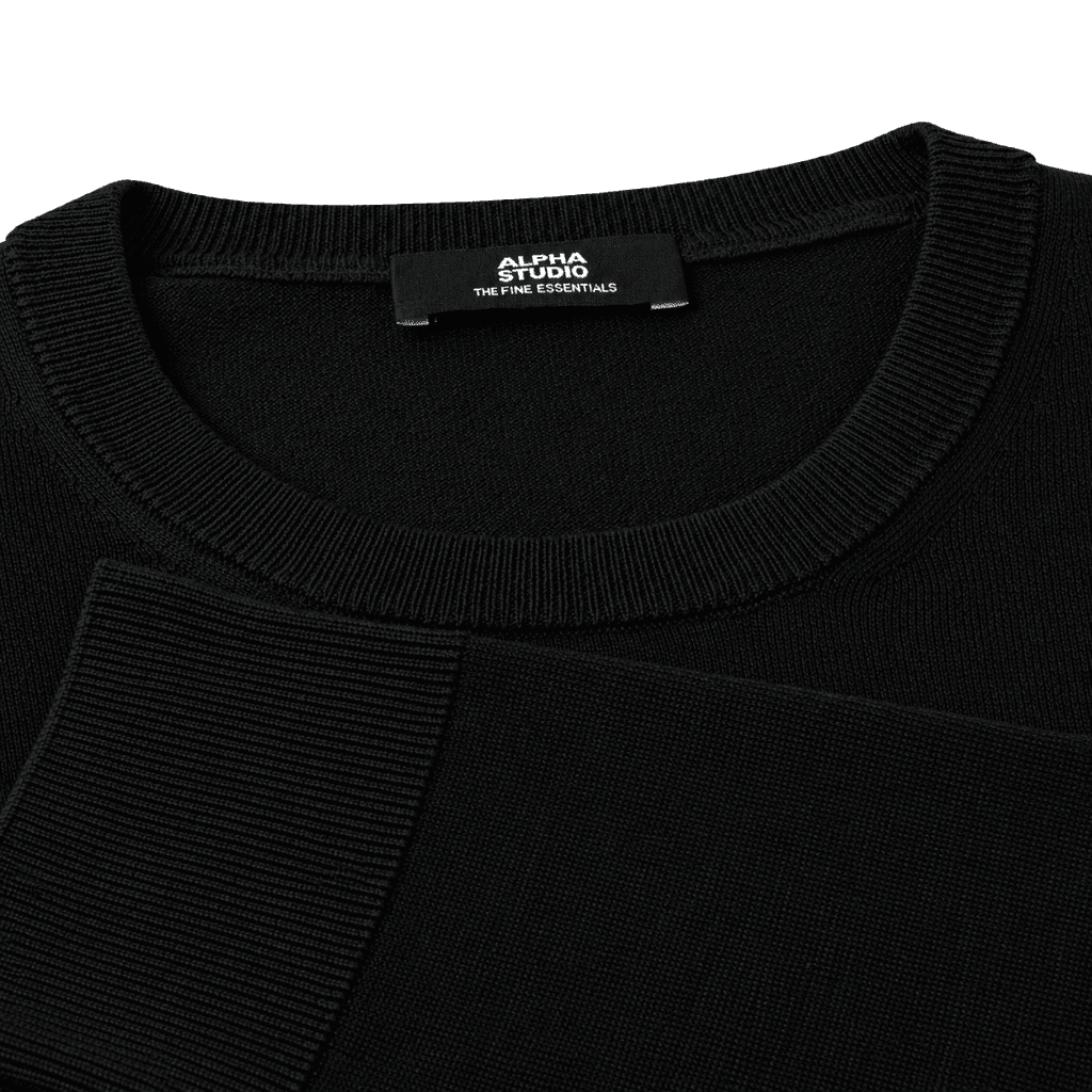 Maglia girocollo seta e cashmere