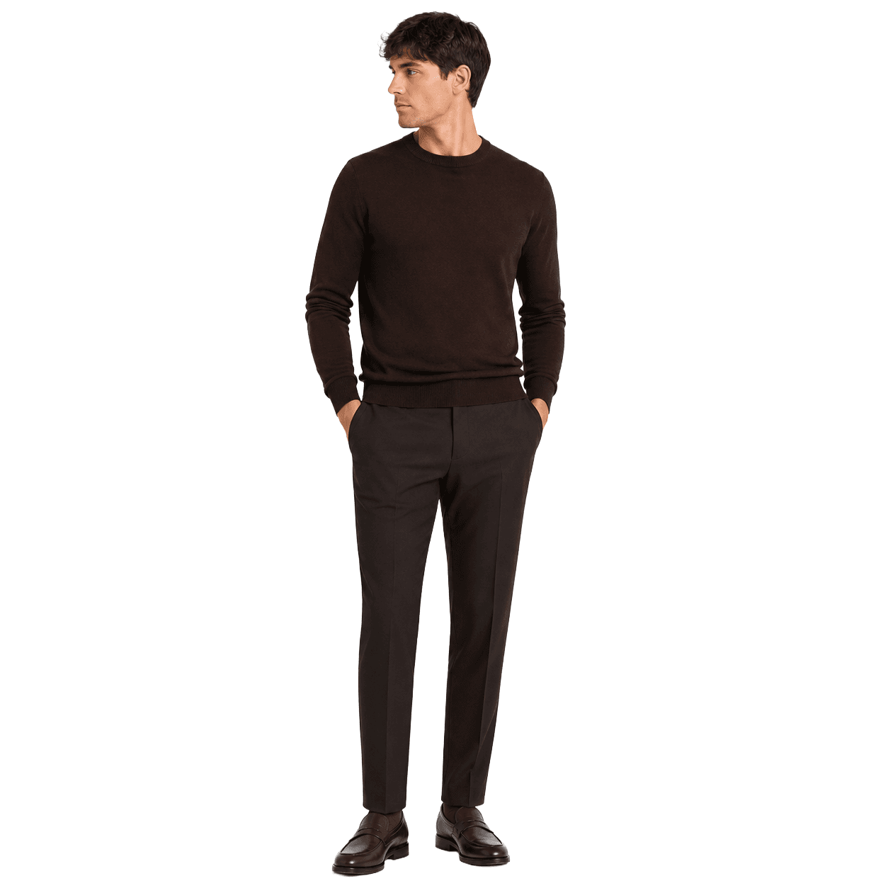 Maglia girocollo lana merino
