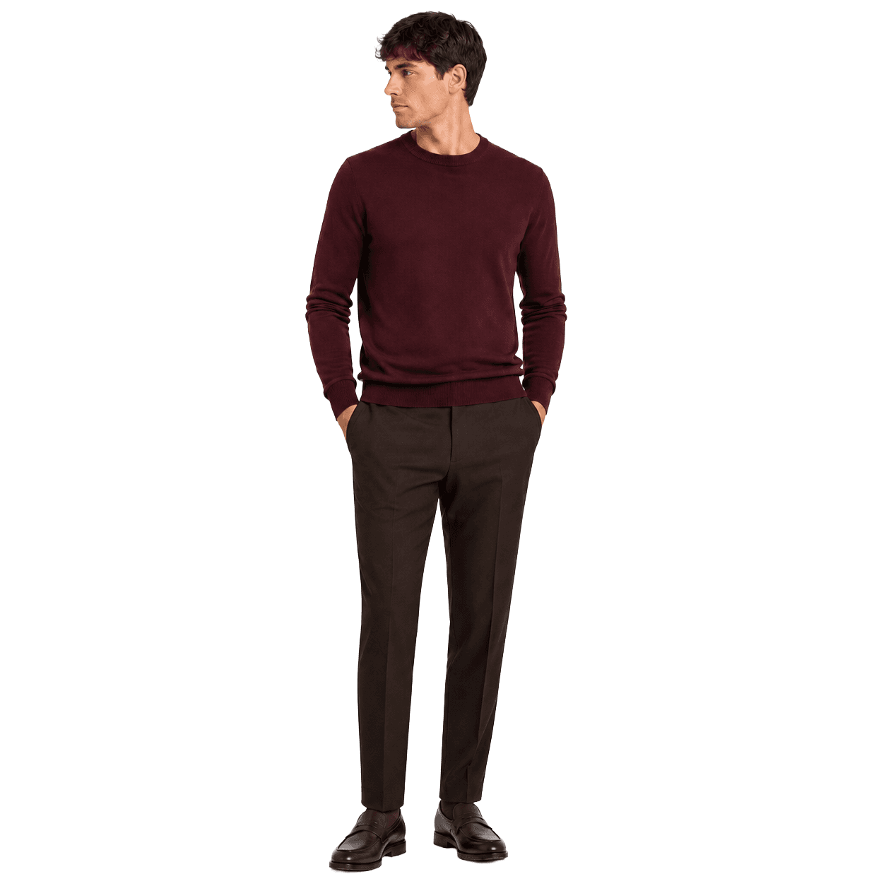 Maglia girocollo lana merino
