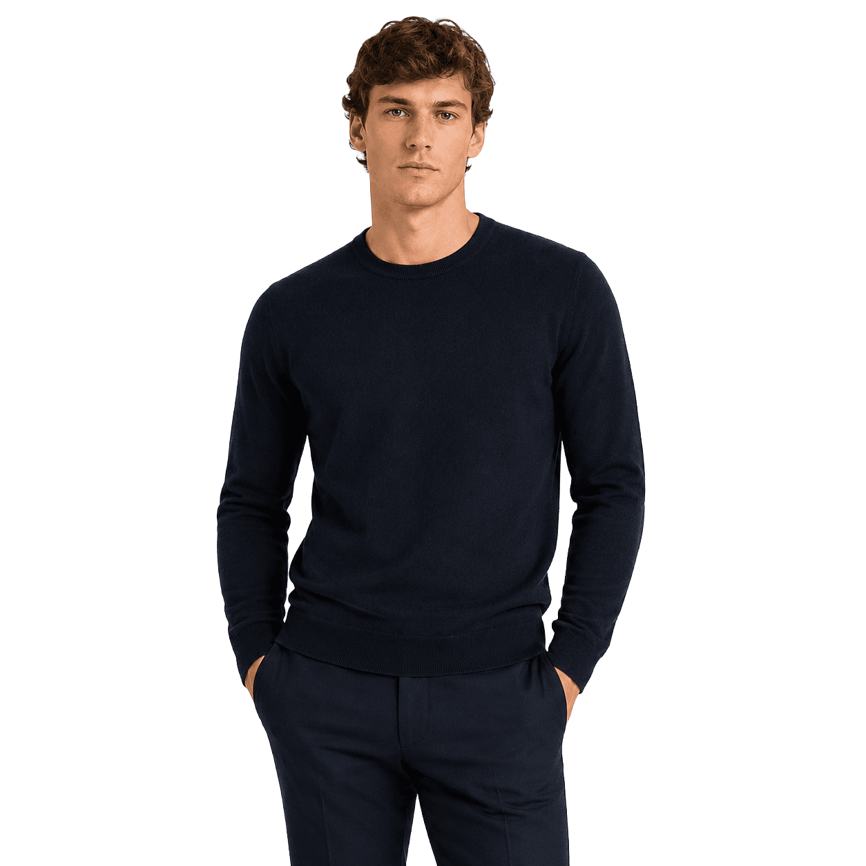 Maglia girocollo lana merino